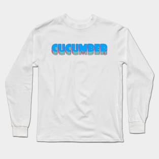 Blue Cucumber Long Sleeve T-Shirt